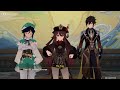 Zhongli Joins Venti and Others at the Poetry Gala (Cutscene) Waterborne Poetry | Genshin Impact