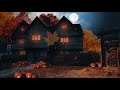 Halloween WitchCore 🍁 Autumn Forest  Salem Witch House /  ASMR Leaves & Soft Music  | THE COZY ROOM