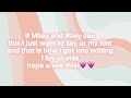 Plss Watch this if ur Miley or Riley!💗💗