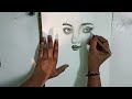 FACE DRAWING STEP BY STEP 😶😶👍👍#deep #drawing#youtube