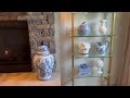 NEW* CLEAN AND DECORATE MY LIVING ROOM | BLUE AND WHITE CHINOISERIE DECOR