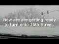 Driving in a Snow Storm in Sioux Falls, South Dakota - January 5, 2015