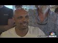 Noah Lyles' uncle celebrates nail-biting 100m victory at Alexandria watch party | NBC4 Washington