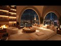 Relaxing Jazz Saxophone Music in Cozy New York Apartment Ambience with Rain Sounds for Study & Sleep