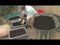 Using compost in the garden.