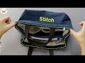 DIY Tote Bag with Divider | Multi-pockets inside
