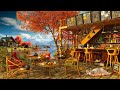 Smooth Piano Jazz Music 🍂☕Autumn Day Jazz   in Cozy Coffee Shop Ambience for Working, Study, Relax