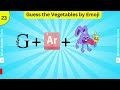 Emoji Quiz#5: Guess the Vegetables by Emoji| @Mind Bender Trivia
