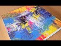 Easy Acrylic Painting Technique / Step By Step / Simple & Colorful Abstract Painting