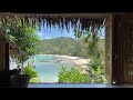 Tropical Beach Ocean Window View Pemandangan Pantai | ASMR Ambience to Relax Read Meditate Sleep