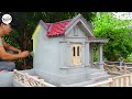 Diorama ancient house with aquarium recall peaceful childhood
