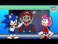 Sonic ROASTS Mario!! - Sonic & Amy REACT to 
