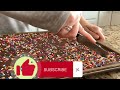 Baking chocolate squares for a dessert￼