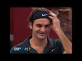 ATP Tennis - Federer amazing pass and laughs at Kiefer and model ball girls