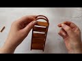 Dollhouse Furniture - Making a Miniature Wicker Bookcase For My Room Box!