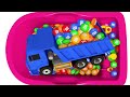 Learn Colors Red Fire Truck Street Vehicle Assemble Toy Car Surprise Eggs with Microwave Toy | ZORIP
