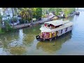 House boating in Alleppey drone view | Boathouse | Best honeymoon destinations in Kerala