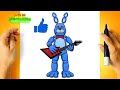 Como DESENHAR o BONNIE - Como DIBUJAR a BONNIE - Five Nights at Freddy's - FNAF Drawing Tutorial