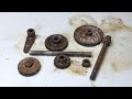 Rusty Antique Motor Winding Machine Restoration