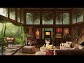 Morning Spring Coffee Shop Ambience 4K ☕ Musical Instruments Study, Work And Relax