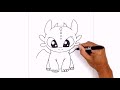 How to Draw Toothless | How to Train Your Dragon