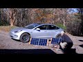 Yes, you CAN charge your Tesla with portable solar!!!