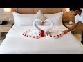 Romantic Bedroom Decorations || swan towel art || #arlove106