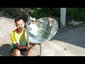 I make solar generator from a mirror pan wok