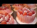  Pretty and sweet! Strawberry Cream Cake / Korean Food