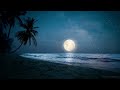Relaxing Music with Ocean Waves at Night: Beautiful Piano, Sleep Music, Meditation, Stress Relief