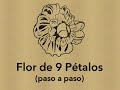 Cómo tejer una flor de 9 pétalos (crochet flower) -tejido para zurdos-
