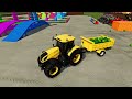 TRANSPORT ZETOR & JCB LOADER & UNIVERSAL & PORSCHE MINI TRACTORS vs RAMPS & MAN TRUCK - FS22