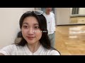 uni vlog 💿 week before finals, presentations, kpop dance, winter outfits, dining hall meals