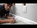 How To Paint Baseboards Over Carpet For SUPER CLEAN Lines! DIY