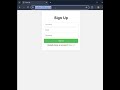 create signup and login page using javascript html and css