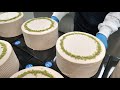 amazing cake mass production! making earl grey chiffon cake in cake factory - korean street food
