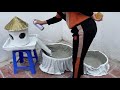 WOW ,  Amazing Ideas From Cloth And Cement . How to Build A Beautiful Waterfall Aquarium Very Easy .