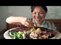 Delicious Naga dish Smoke pork with fermented soyabean!!on request video