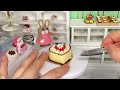 Miniature working hand mixer baking a mini cake | ASMR | mini food cooking | minibuncafe