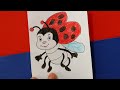 How to draw a ladybug 🐞 step by step | #drawingwithme #drawing #ladybug