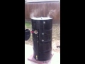 Uds smoker cooking some st. Louis style ribs.
