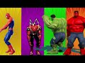 SUPERHERO COLOR DANCE CHALLENGE Spider-Man vs Ultimate Spider-Man vs Hulk vs Red Hulk