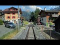 Cab Ride - Montbovon to Gstaad Switzerland | Goldenpass MOB - Train Driver View - 4K hdr 60fps
