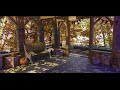 Relaxing and Cozy Autumn Leaves Gazebo Ambience