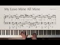 [계이름+손번호] My Love Mine All Mine | Mitski | piano cover | Sheet Music