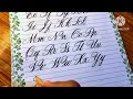 How to write ✍️ Cursive english letters from A to Z english letters for beginners in calligraphy