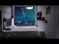 Relaxing Rain for Sleeping - Overcome insomnia with heavy Rain and Thunder on the Roof at Night