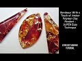 Bordeaux With a Touch of Amber Colored Polymer Clay - Jewelry Making Tutorial - Polymer Clay Pendant