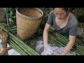 How to make a primitive fish trap using bamboo to catch fish extremely effectively
