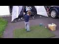 Kirke, age 3, working on his swing